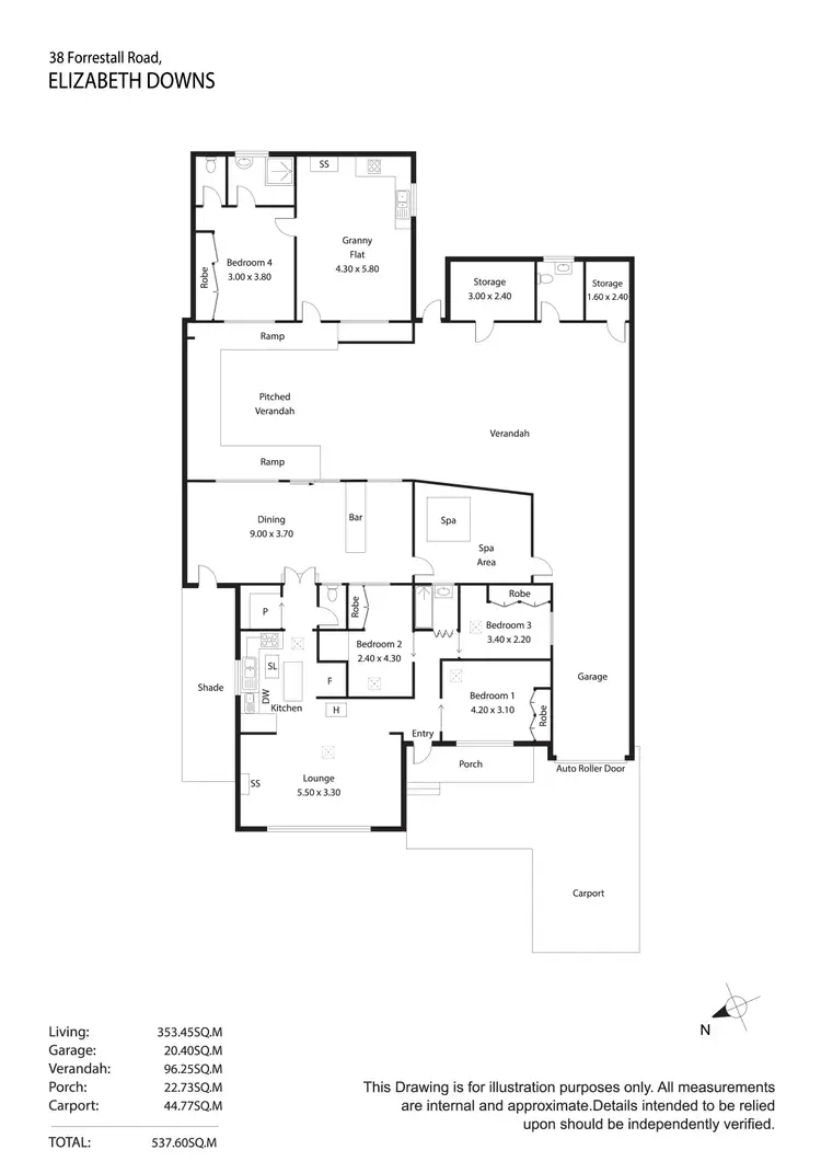 Floorplan of Homely house listing, 38 Forrestall Road, Elizabeth Downs SA 5113