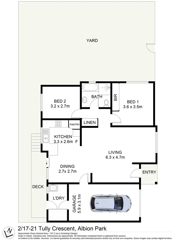 Floorplan of Homely villa listing, 2/17-21 Tully Crescent, Albion Park NSW 2527
