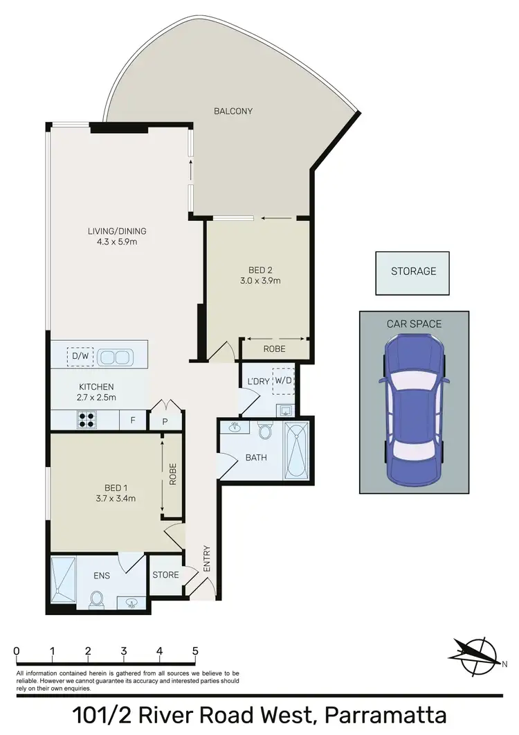 Floorplan of Homely apartment listing, 101/2 River Road West, Parramatta NSW 2150