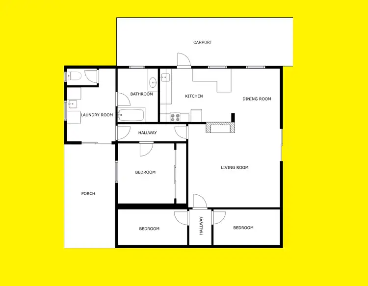 Floorplan of Homely house listing, 55 Murray Avenue, Red Cliffs VIC 3496