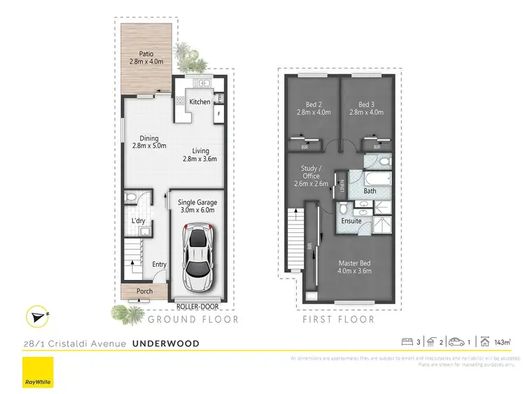 Floorplan of Homely townhouse listing, 28/1 Cristaldi Avenue, Underwood QLD 4119