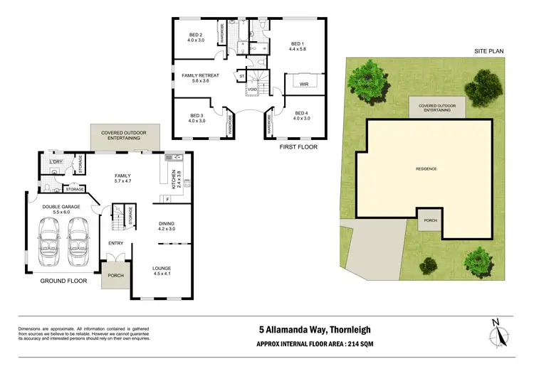 Floorplan of Homely townhouse listing, 5 Allamanda Way, Thornleigh NSW 2120