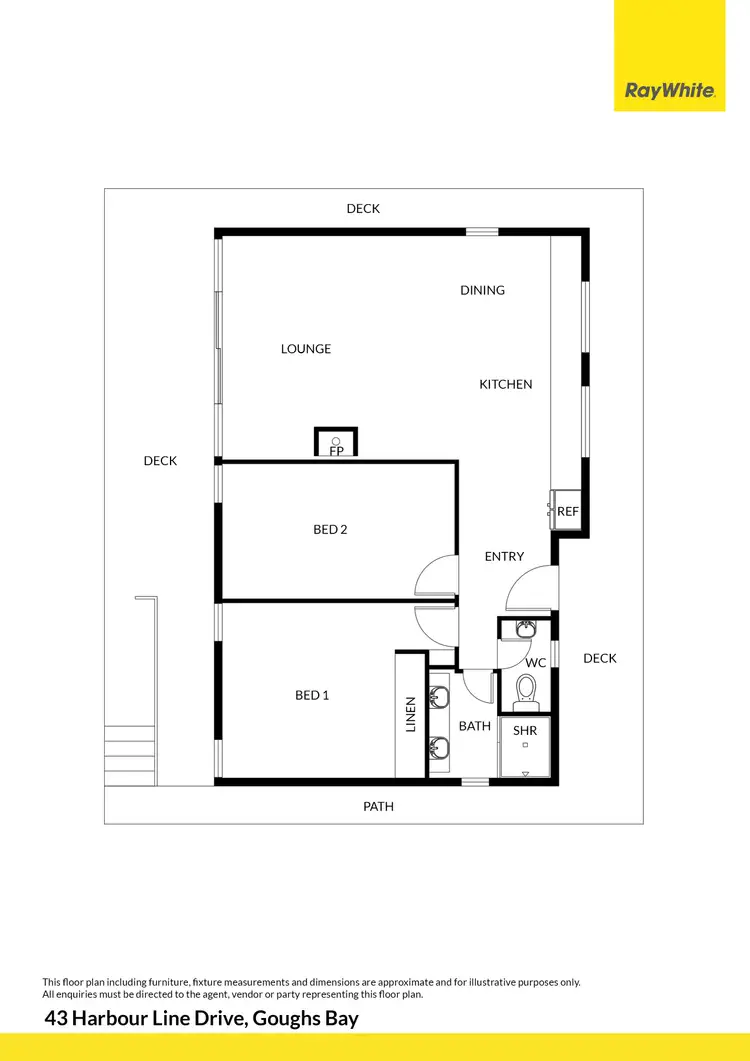 Floorplan of Homely house listing, 43 Harbour Line Drive, Goughs Bay VIC 3723