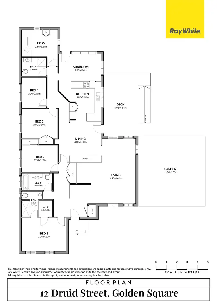 Floorplan of Homely house listing, 12 Druid Street, Golden Square VIC 3555
