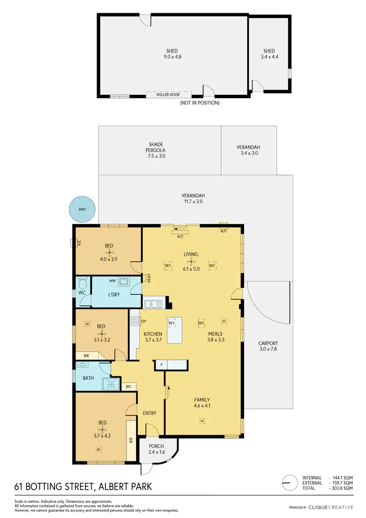 Floorplan of Homely house listing, 61 Botting Street, Albert Park SA 5014