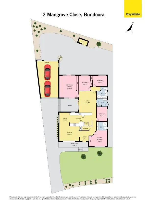 Floorplan of Homely house listing, 2 Mangrove Close, Bundoora VIC 3083