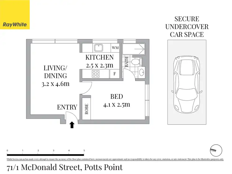 Floorplan of Homely apartment listing, 71/1 Mcdonald Street, Potts Point NSW 2011