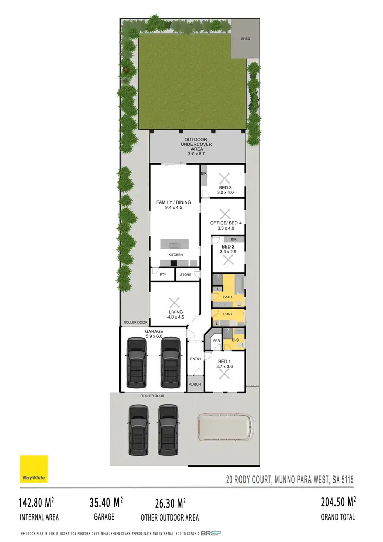 Floorplan of Homely house listing, 20 Rody Court, Munno Para West SA 5115