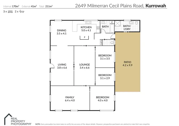 Floorplan of Homely rural property listing, 2649 Millmerran Cecil Plains Road, Cecil Plains QLD 4407