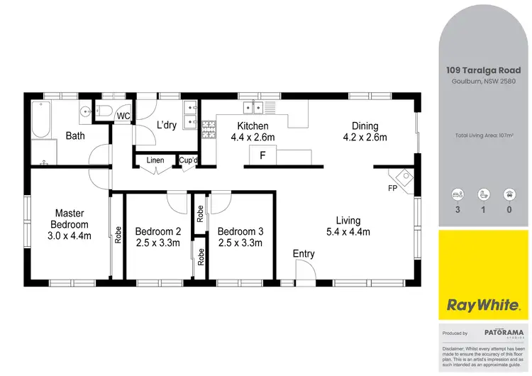 Floorplan of Homely house listing, 109 Taralga Road, Goulburn NSW 2580