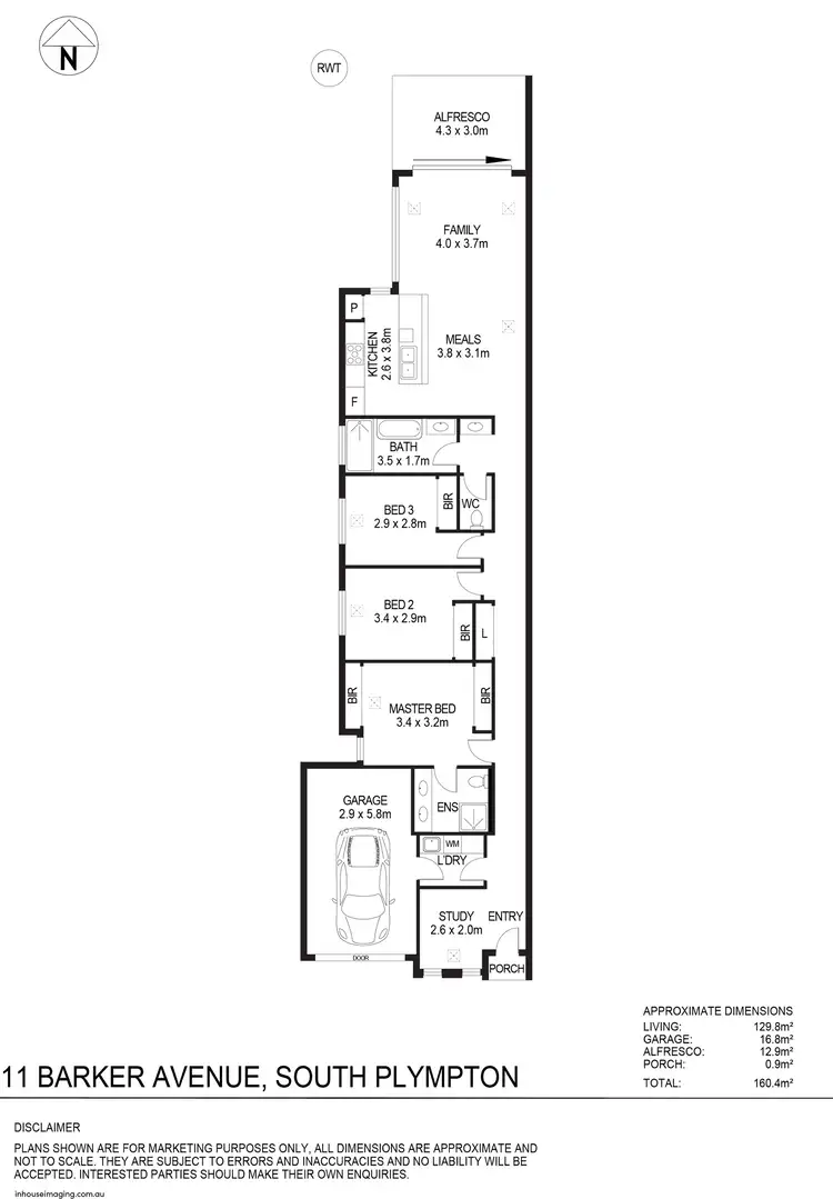 Floorplan of Homely house listing, 11 Barker Avenue, South Plympton SA 5038