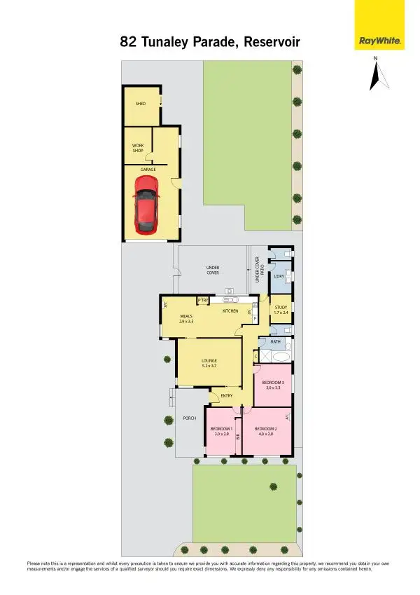 Floorplan of Homely house listing, 82 Tunaley Parade, Reservoir VIC 3073