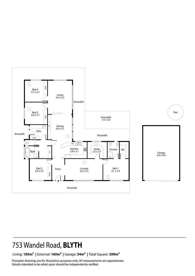 Floorplan of Homely house listing, 753 Wandel Road, Blyth SA 5462