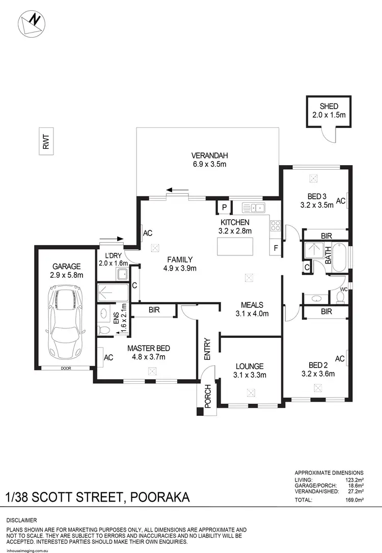 Floorplan of Homely house listing, 1/38 Scott Street, Pooraka SA 5095