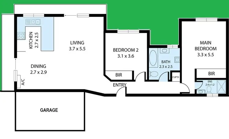 Floorplan of Homely unit listing, 1/44 Prince Street, Annerley QLD 4103