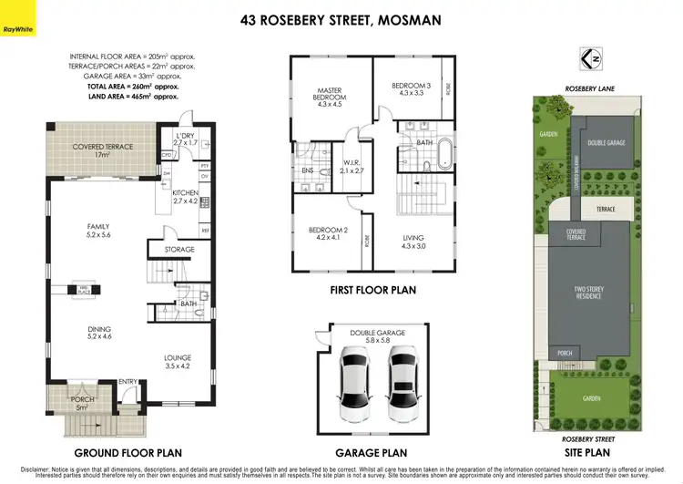 Floorplan of Homely house listing, 43 Rosebery Street, Mosman NSW 2088