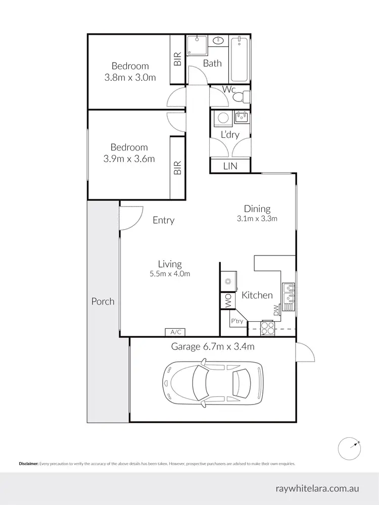 Floorplan of Homely unit listing, 2/79 Cameron Crescent, Lara VIC 3212
