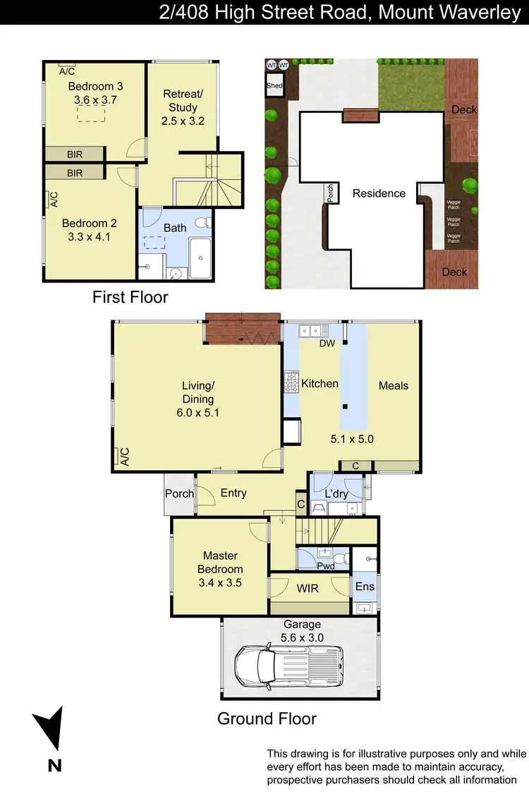 Floorplan of Homely townhouse listing, 2/408 High Street Road, Mount Waverley VIC 3149