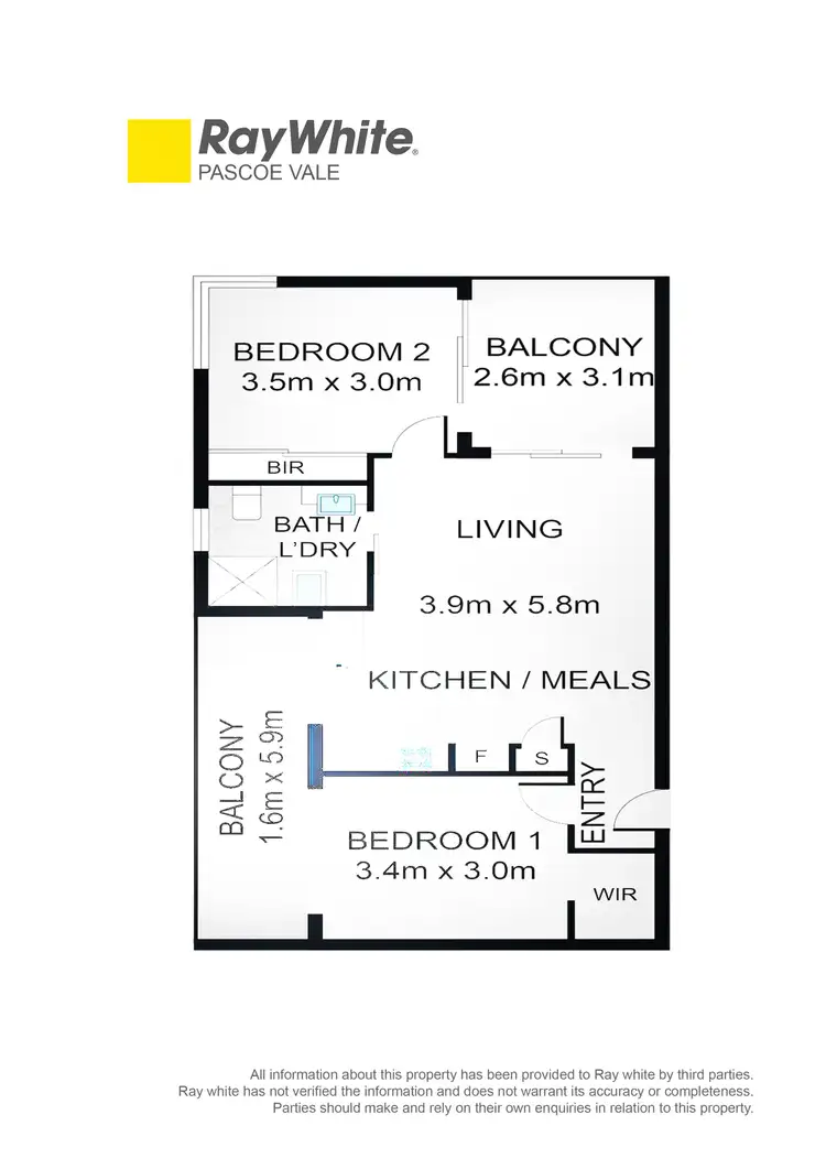 Floorplan of Homely apartment listing, 302/222 Buckley Street, Essendon VIC 3040