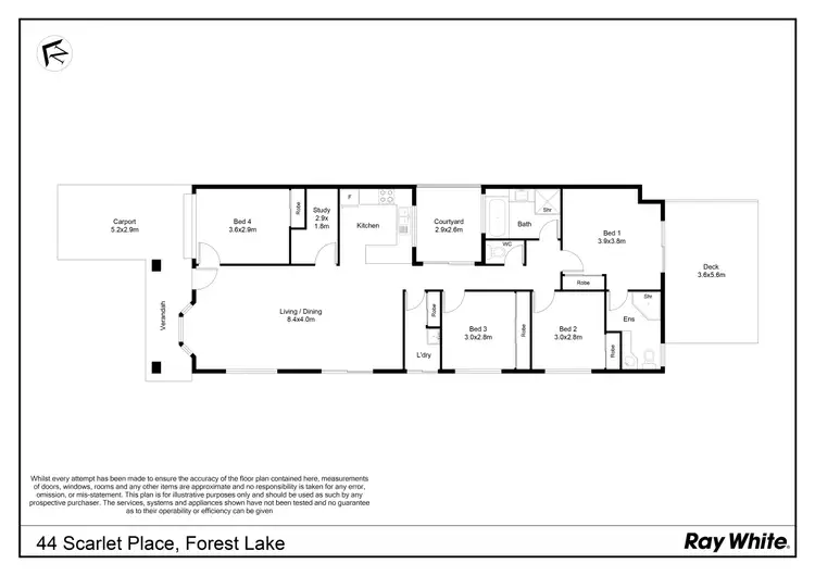 Floorplan of Homely house listing, 44 Scarlet Place, Forest Lake QLD 4078