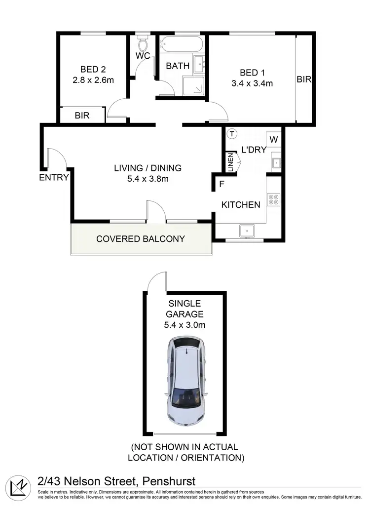 Floorplan of Homely apartment listing, 2/43 Nelson Street, Penshurst NSW 2222