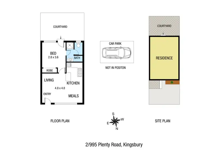 Floorplan of Homely unit listing, 2/995 Plenty Road, Kingsbury VIC 3083