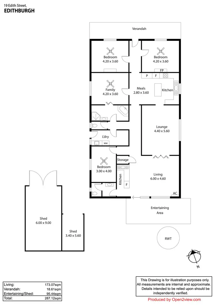 Floorplan of Homely house listing, 19 Edith Street, Edithburgh SA 5583