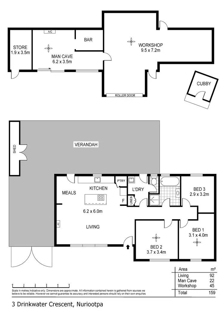 Floorplan of Homely house listing, 3 Drinkwater Crescent, Nuriootpa SA 5355