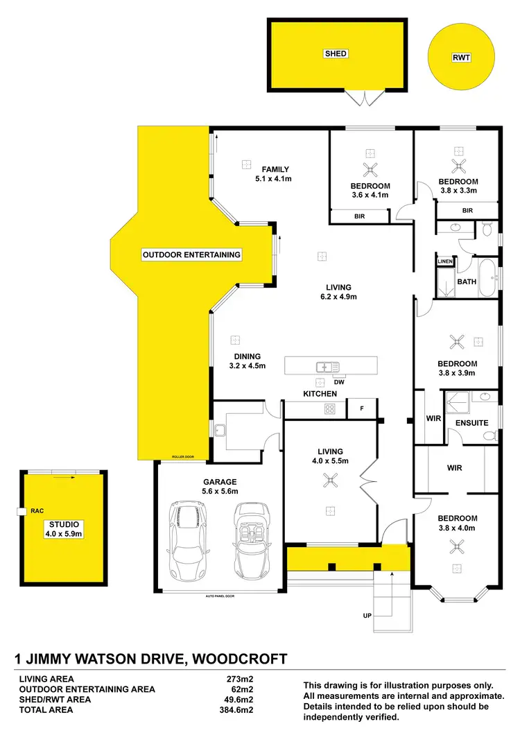 Floorplan of Homely house listing, 1 Jimmy Watson Drive, Woodcroft SA 5162