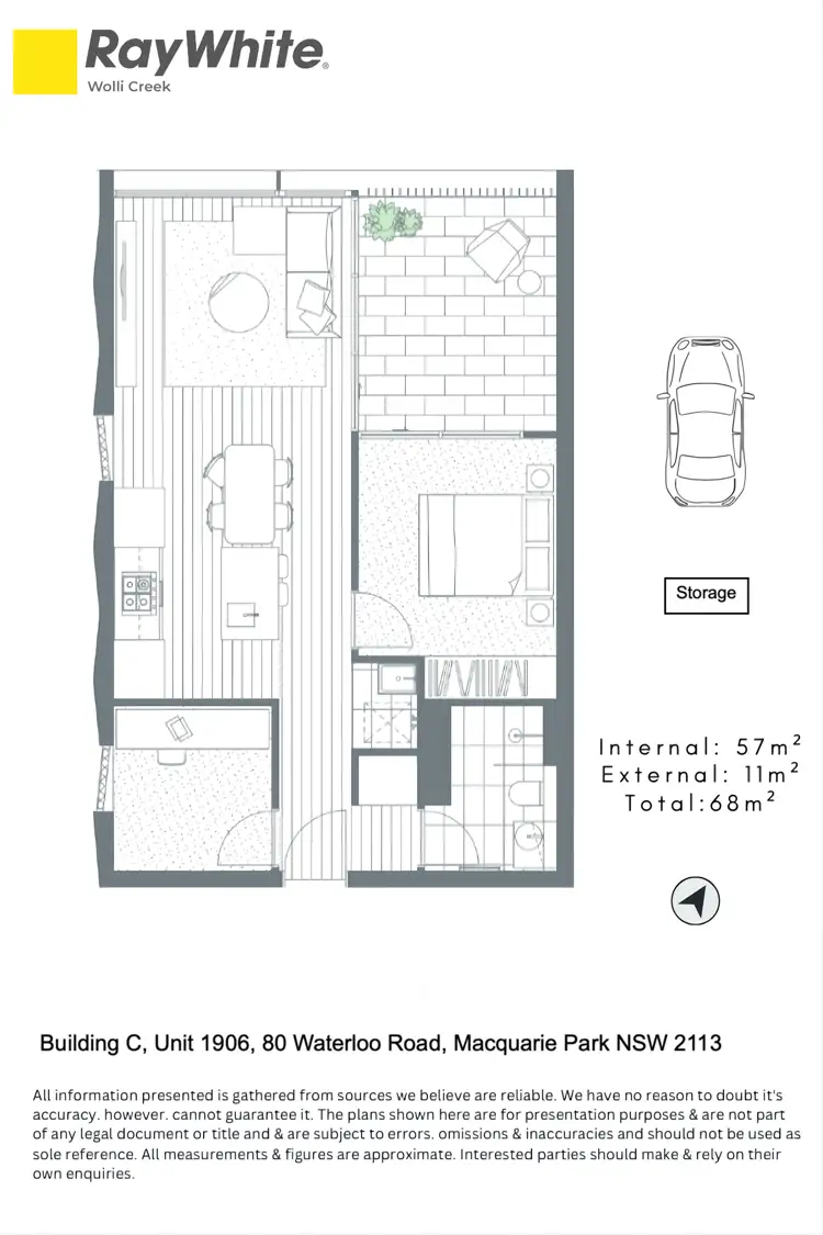 Floorplan of Homely apartment listing, 1906C/80 Waterloo Road, Macquarie Park NSW 2113