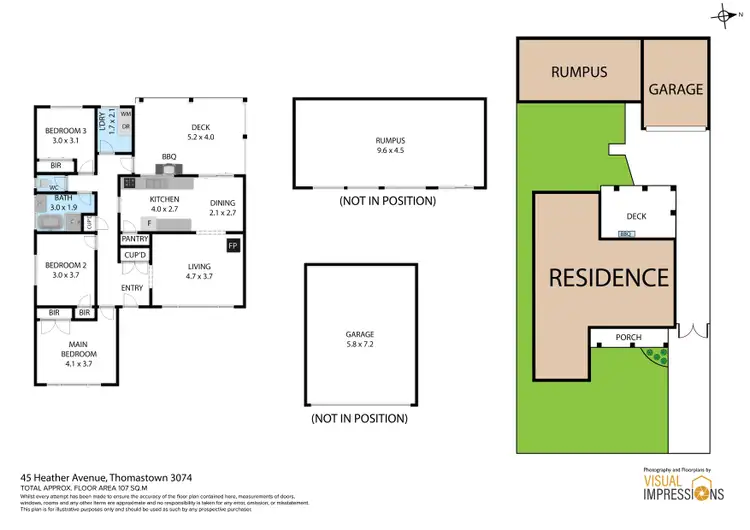 Floorplan of Homely house listing, 45 Heather Avenue, Thomastown VIC 3074