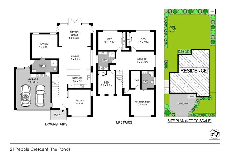 Floorplan of Homely house listing, 21 Pebble Crescent, The Ponds NSW 2769