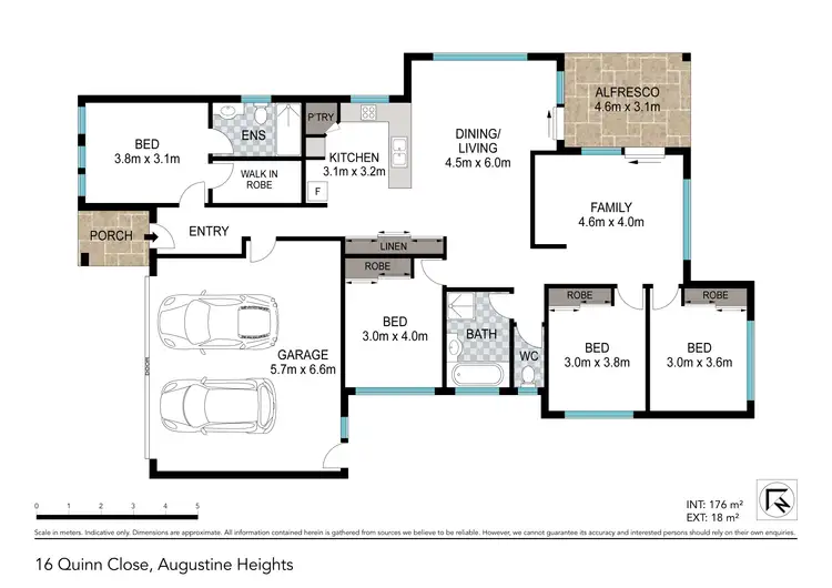 Floorplan of Homely house listing, 16 Quinn Close, Augustine Heights QLD 4300