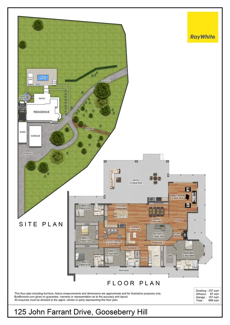 Floorplan of Homely rural property listing, 125 John Farrant Drive, Gooseberry Hill WA 6076