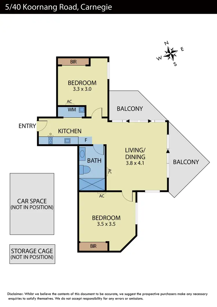 Floorplan of Homely apartment listing, 5/40 Koornang Road, Carnegie VIC 3163