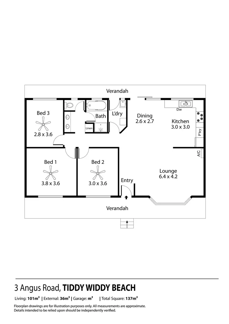 Floorplan of Homely house listing, 3 Angus Road, Tiddy Widdy Beach SA 5571