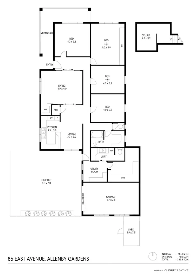 Floorplan of Homely house listing, 85 East Avenue, Allenby Gardens SA 5009