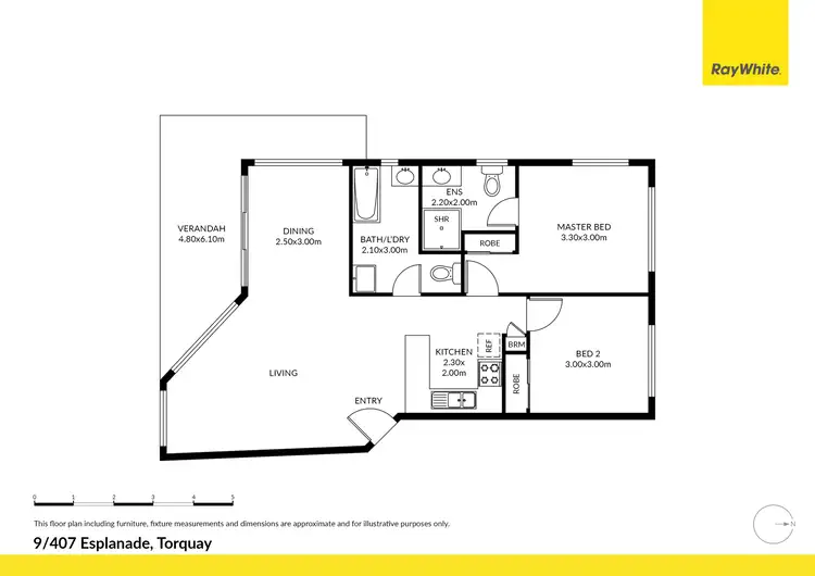 Floorplan of Homely unit listing, 9/407 Esplanade, Torquay QLD 4655