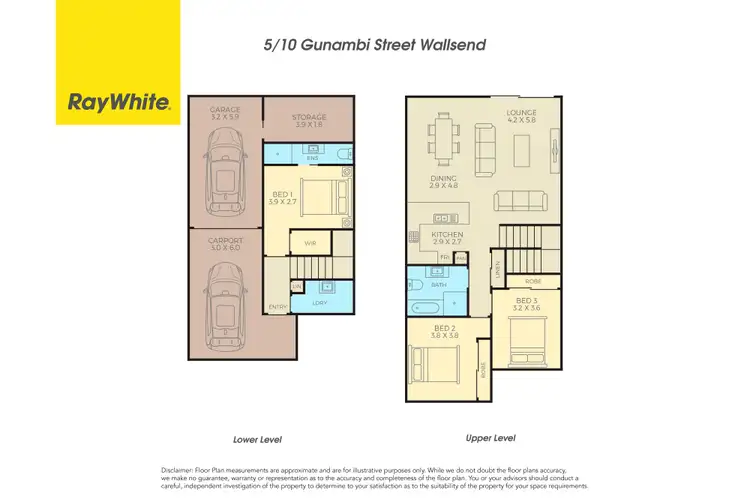 Floorplan of Homely townhouse listing, 5/10 Gunambi Street, Wallsend NSW 2287