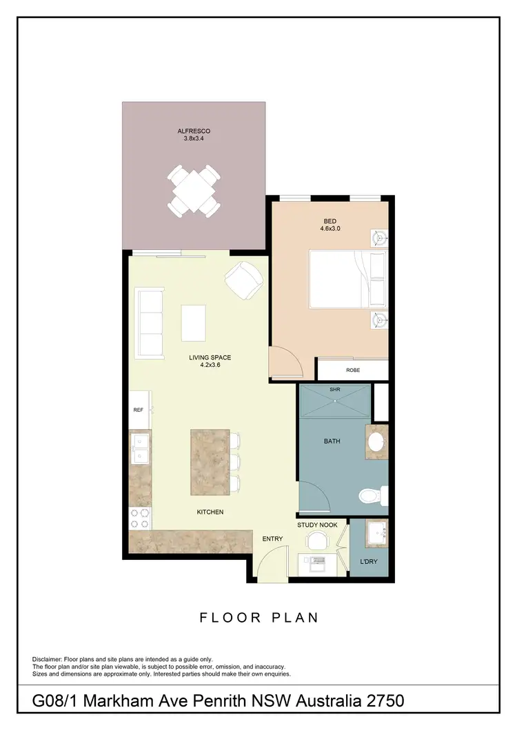 Floorplan of Homely apartment listing, G08/1 Markham Avenue, Penrith NSW 2750