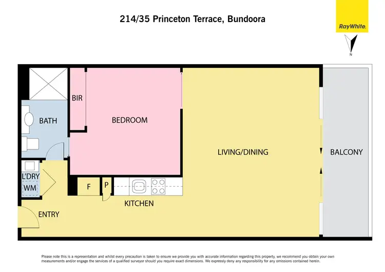 Floorplan of Homely unit listing, 214/35 Princeton Terrace, Bundoora VIC 3083