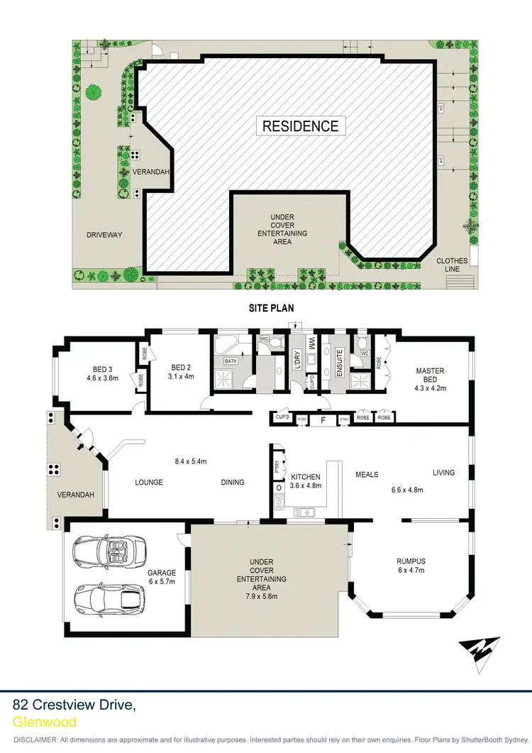 Floorplan of Homely house listing, 82 Crestview Drive, Glenwood NSW 2768