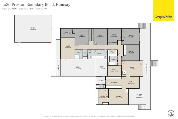 Floorplan of Homely rural property listing, 1080 Preston Boundary Road, Ramsay QLD 4358