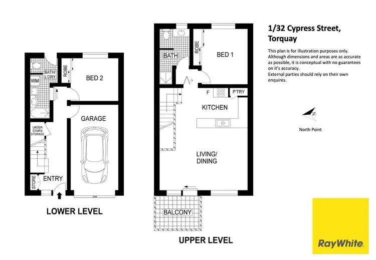 Floorplan of Homely unit listing, 1/32 Cypress Street, Torquay QLD 4655