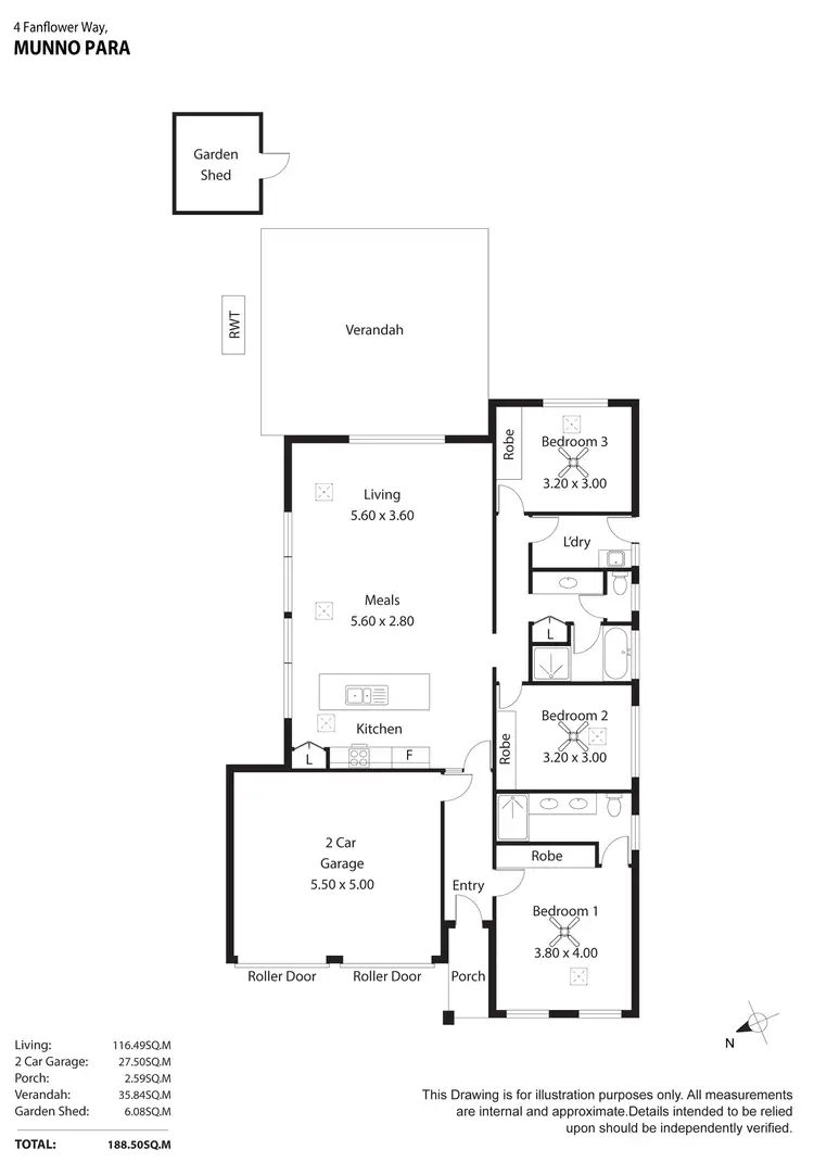 Floorplan of Homely house listing, 4 Fanflower Way, Munno Para SA 5115