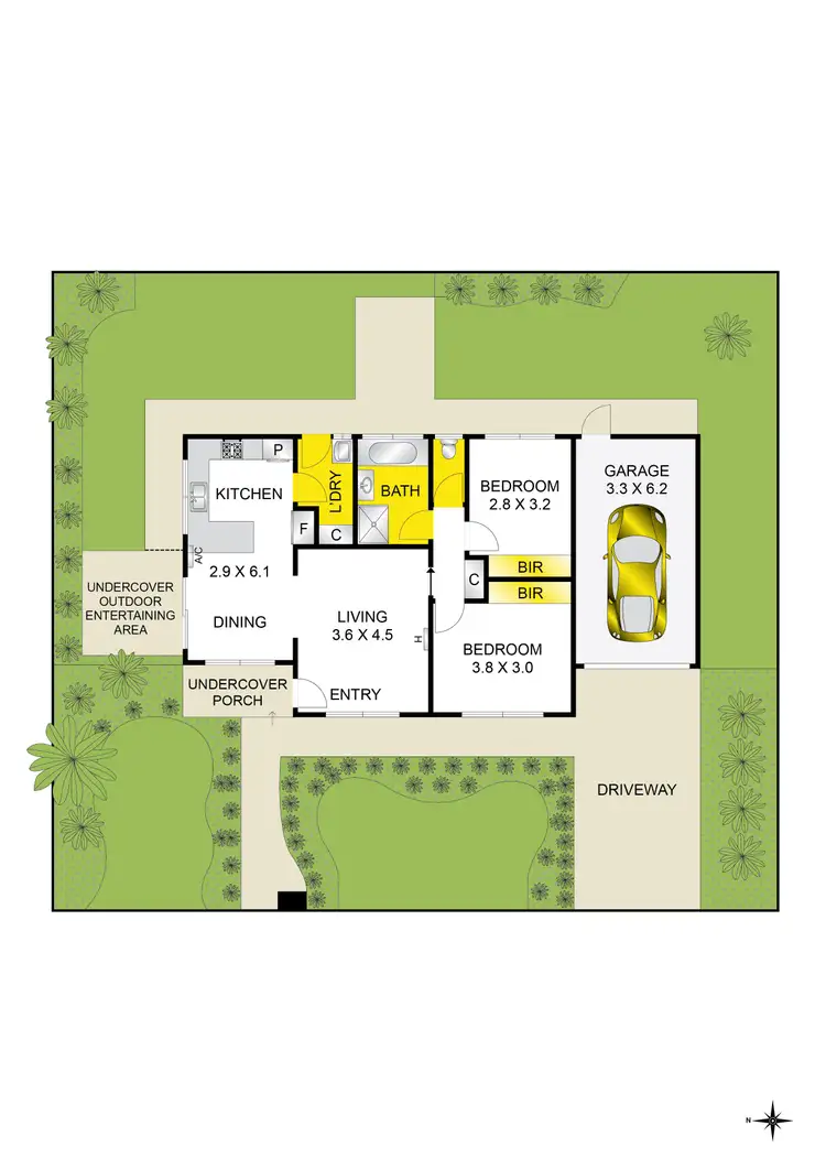 Floorplan of Homely unit listing, 1 Wesona Place, Grovedale VIC 3216