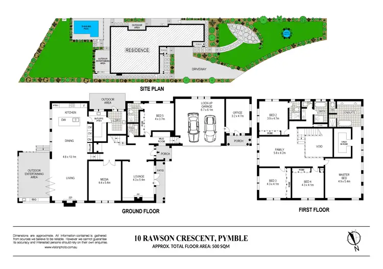Floorplan of Homely house listing, 10 Rawson Crescent, Pymble NSW 2073