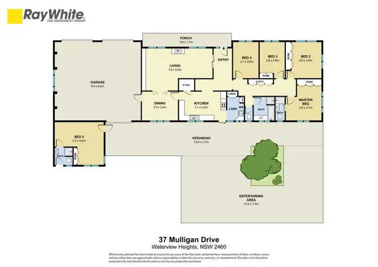 Floorplan of Homely house listing, 37 Mulligan Drive, Waterview Heights NSW 2460