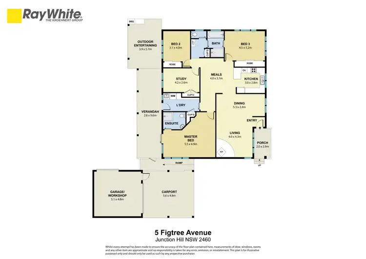 Floorplan of Homely house listing, 5 Figtree Avenue, Junction Hill NSW 2460