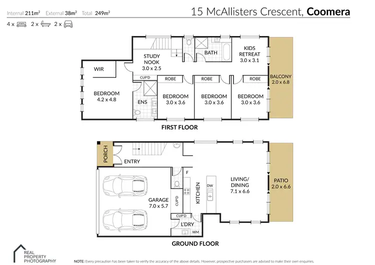 Floorplan of Homely house listing, 15 McAllisters Crescent, Coomera QLD 4209